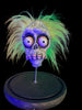 Bob Shrunken Head with Hair in Bell Jar